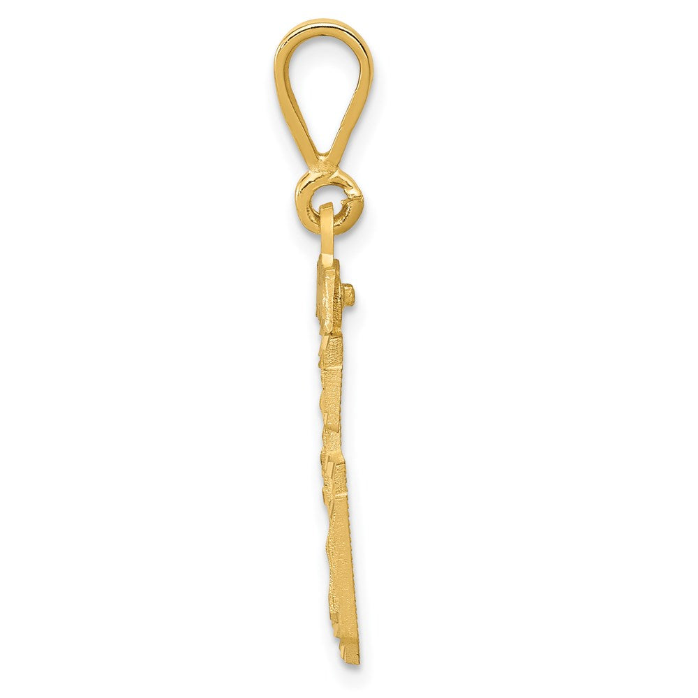Charlie & Co Jewelry | 14k Medium Diamond-cut Number 36 Charm - Model MN36