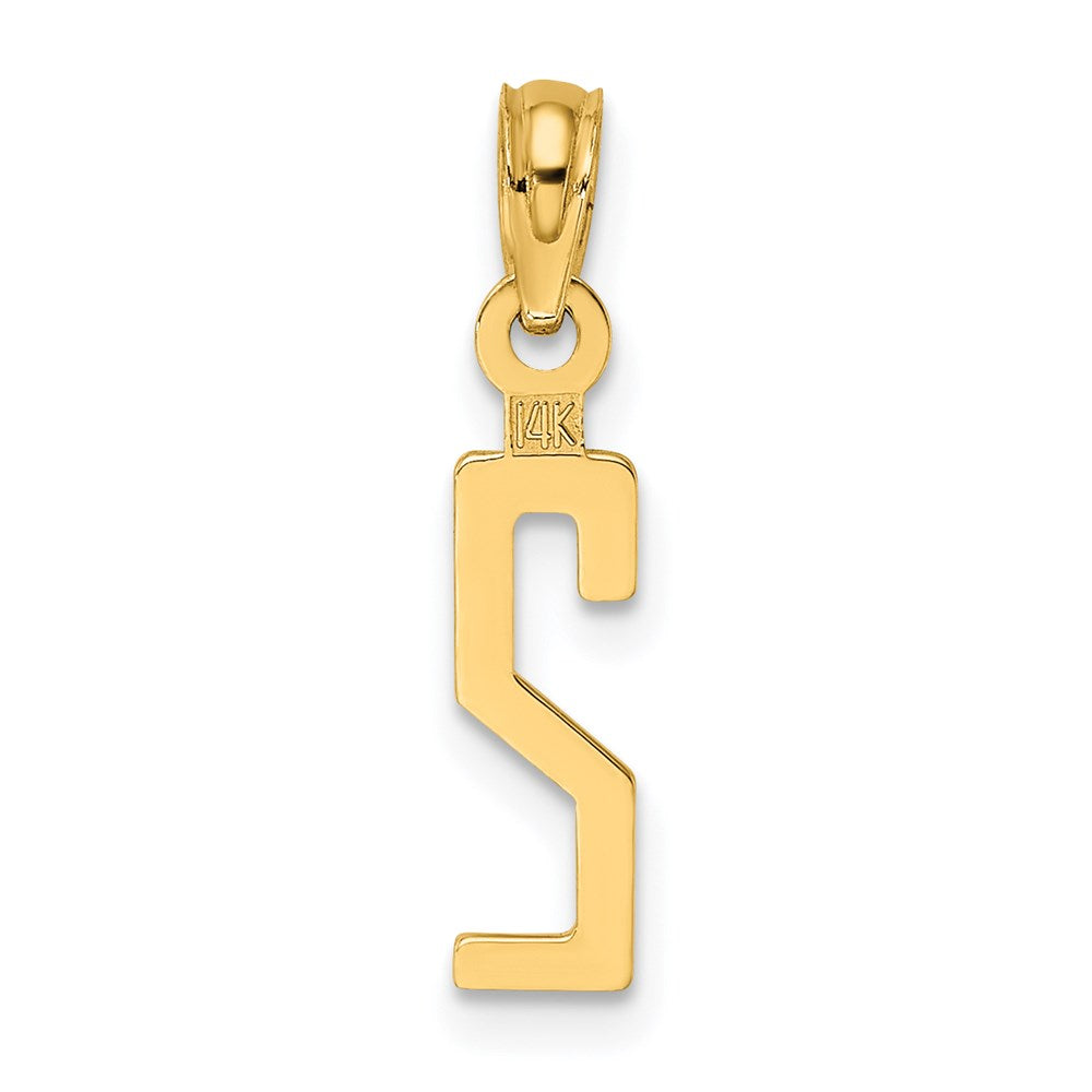 Charlie & Co Jewelry | 14k Polished Number 2 Pendant - Model NU02