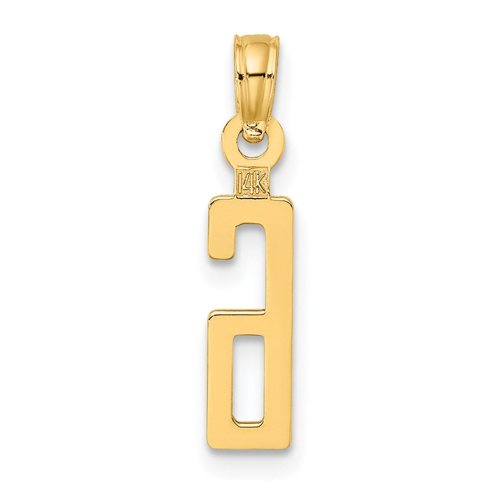 Charlie & Co Jewelry | 14k Polished Number 6 Pendant - Model NU06