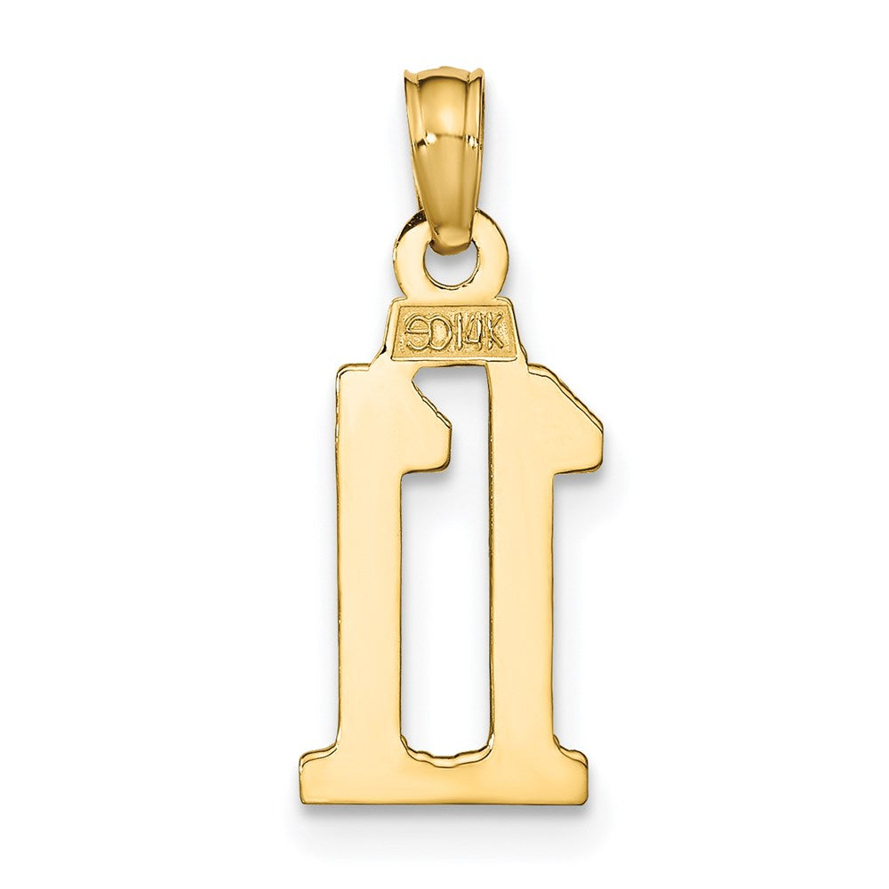 Charlie & Co Jewelry | 14k Polished Number 11 Pendant - Model NU11