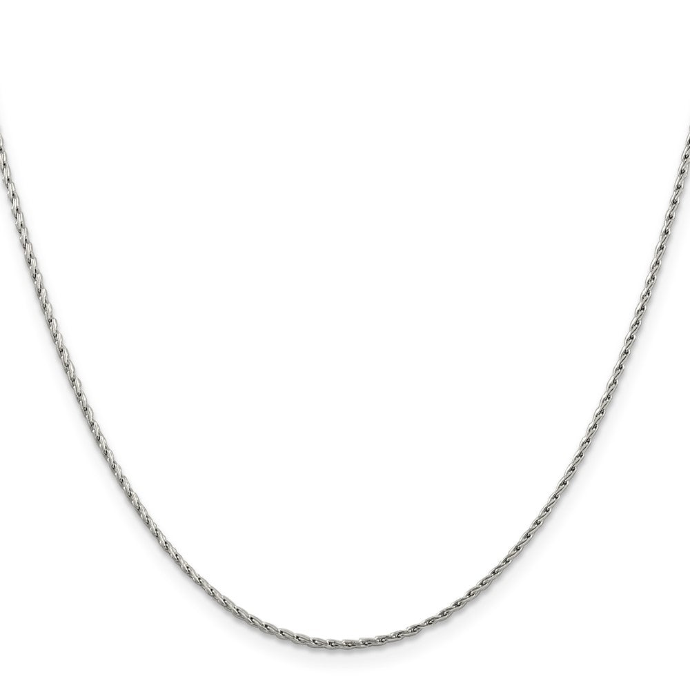 Charlie & Co Jewelry | 14k White Gold 18 Inch 1.25mm Round Parisian Wheat With Lobster Clasp Chain - Model PEN70