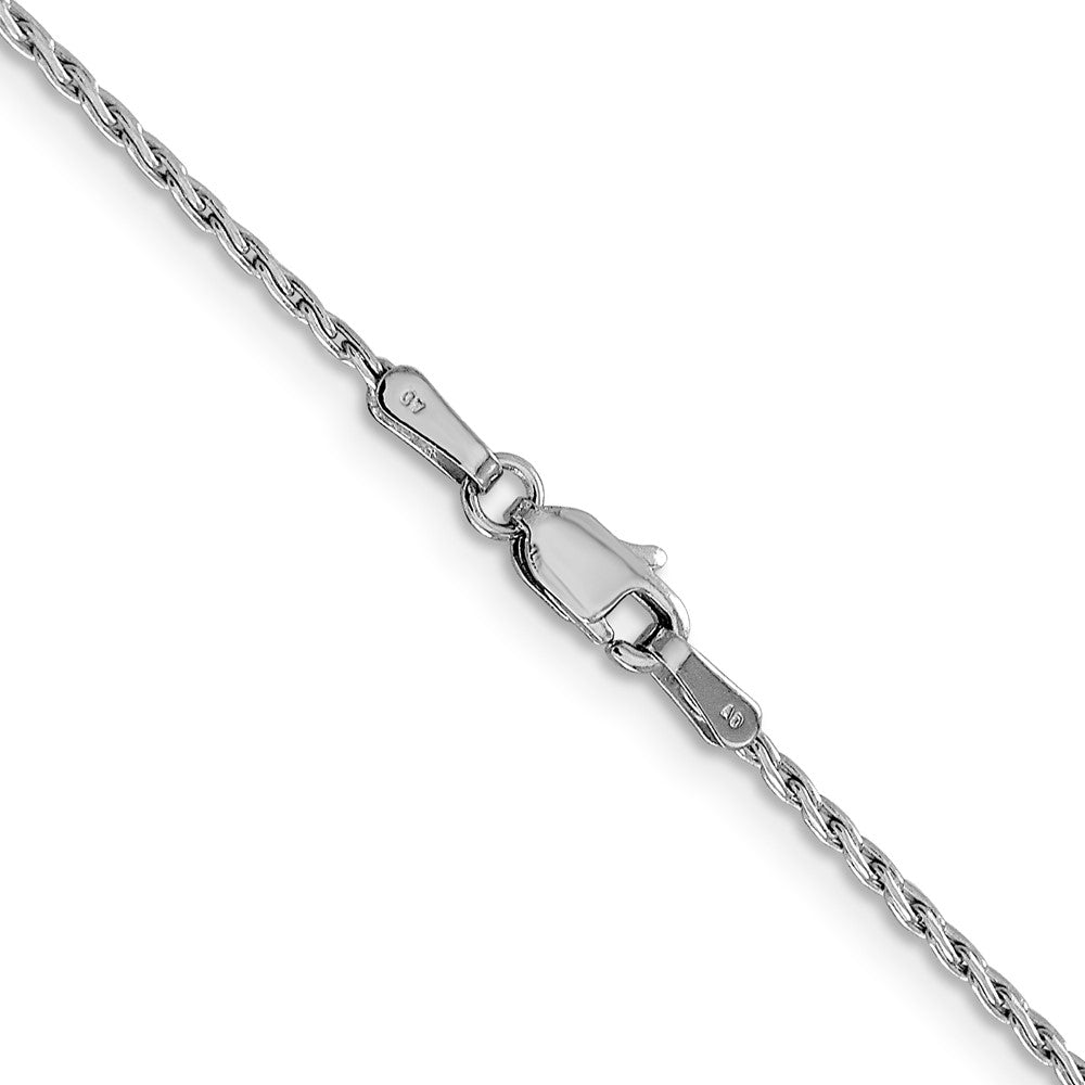 Charlie & Co Jewelry | 14k White Gold 18 Inch 1.25mm Round Parisian Wheat With Lobster Clasp Chain - Model PEN70