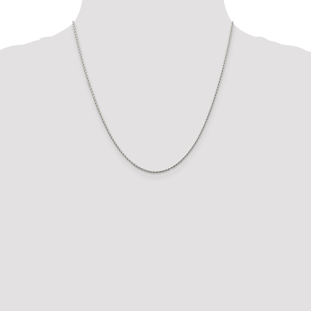 Charlie & Co Jewelry | 14k White Gold 18 Inch 1.25mm Round Parisian Wheat With Lobster Clasp Chain - Model PEN70