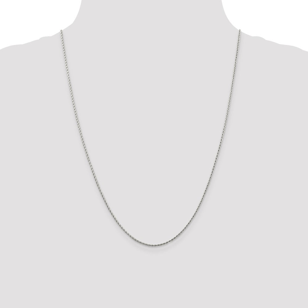Charlie & Co Jewelry | 14k White Gold 18 Inch 1.25mm Round Parisian Wheat With Lobster Clasp Chain - Model PEN70