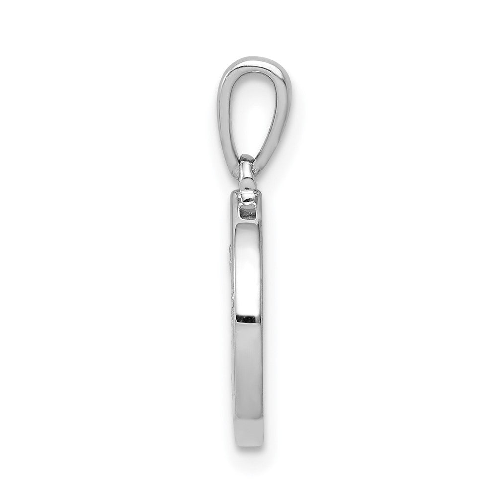 14k White Gold Diamond Paw Print Necklace Pendant - Charlie & Co. Jewelry
