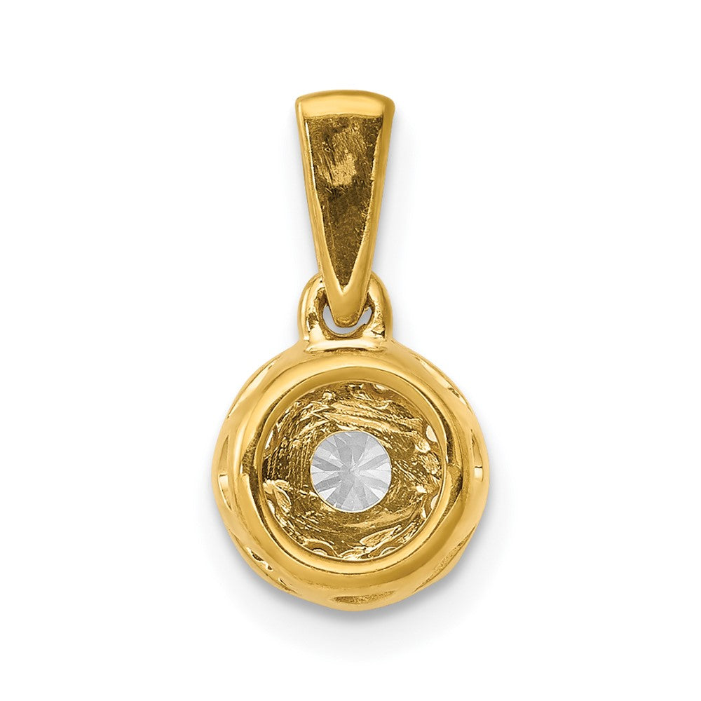 Charlie & Co Jewelry | 14k Yellow Gold 1/3ct. Diamond Circle Cluster Pendant - Model PM4746-033-YA