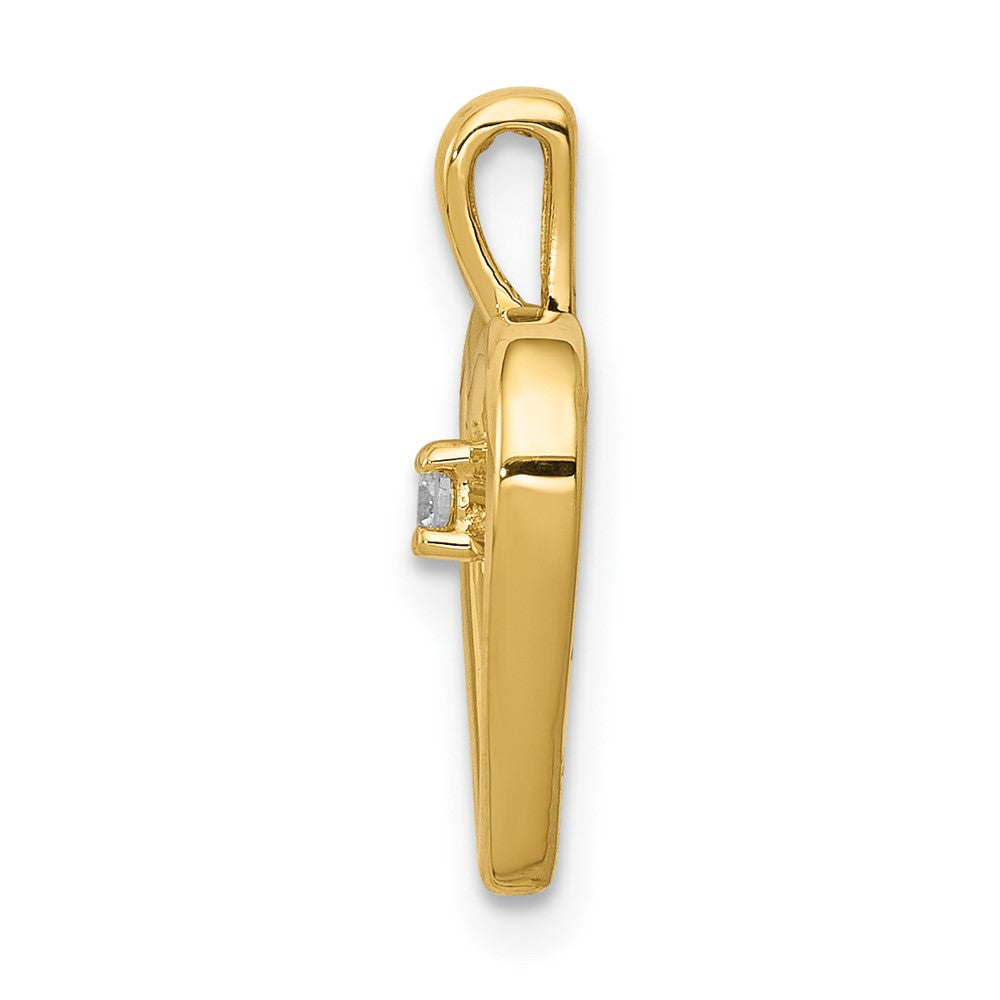 Charlie & Co Jewelry | 14k Aa .03ct. Diamond Heart Pendant - Model PM4816-003-YA