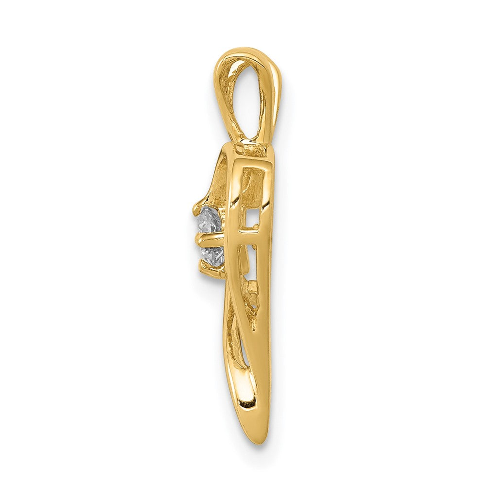 Charlie & Co Jewelry | 14k Aa 1/10ct. Diamond Heart Pendant - Model PM4823-010-YA