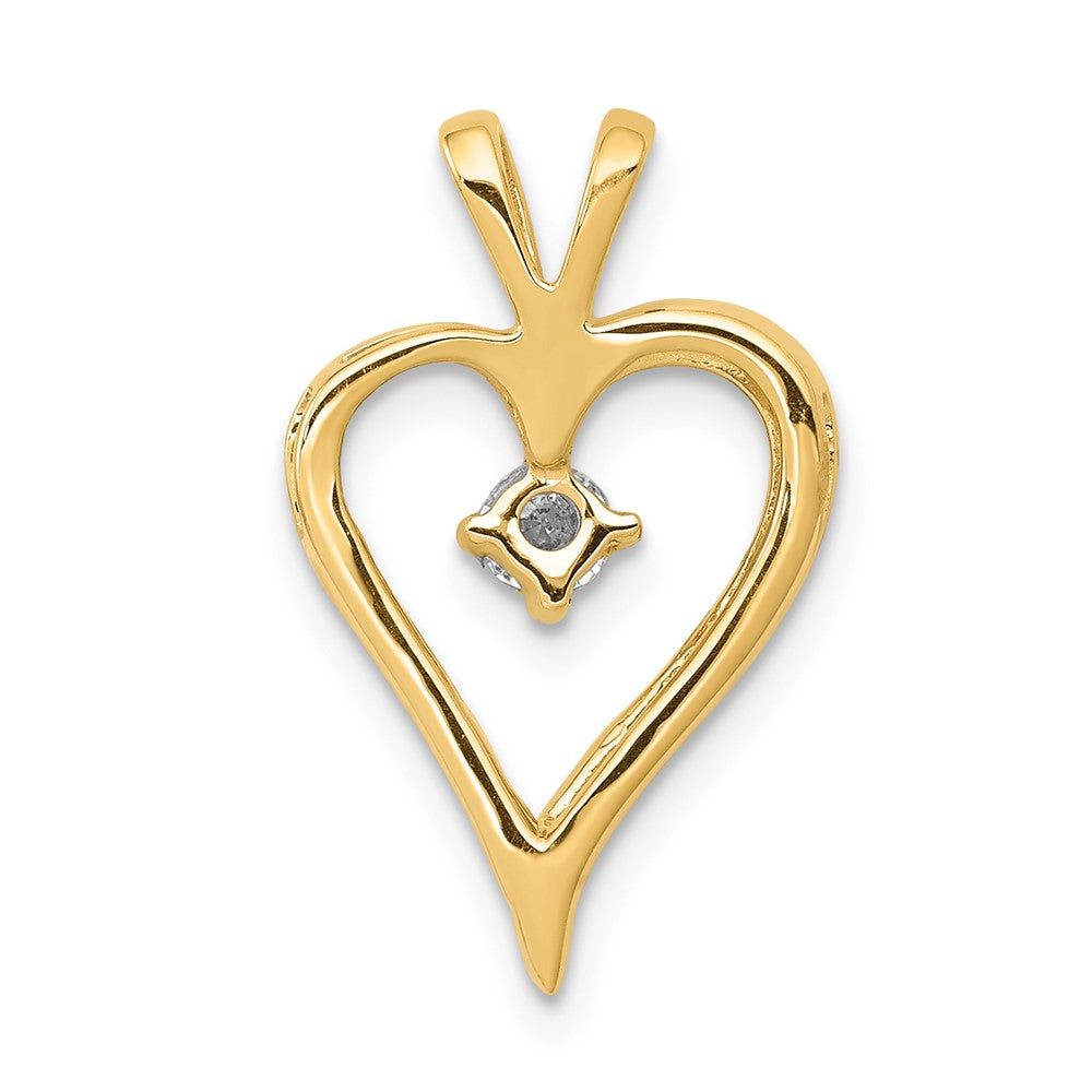 Charlie & Co Jewelry | 14k Aa 1/10ct. Diamond Heart Pendant - Model PM4823-010-YA