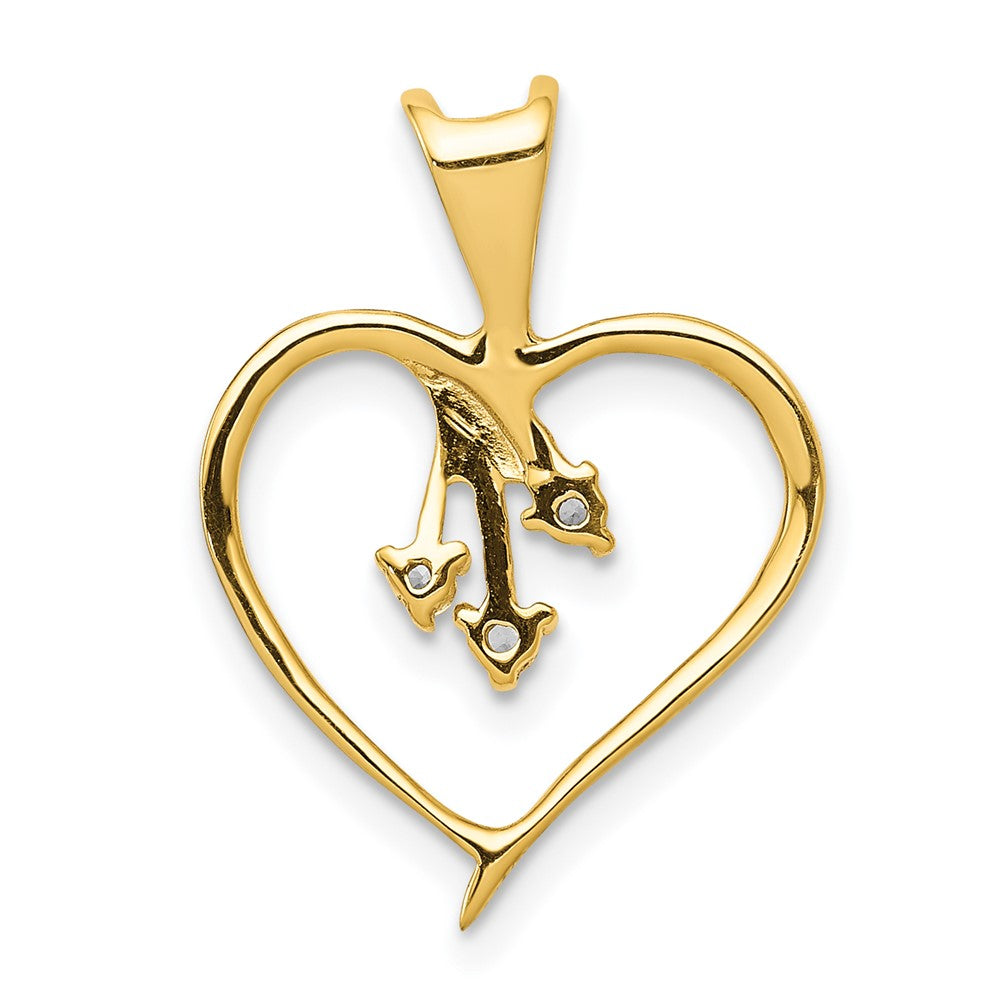 Charlie & Co Jewelry | 14k Diamond Heart Pendant - Model PM4832-005-YA