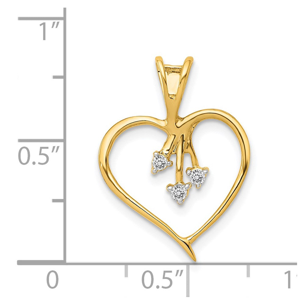 Charlie & Co Jewelry | 14k Diamond Heart Pendant - Model PM4832-005-YA
