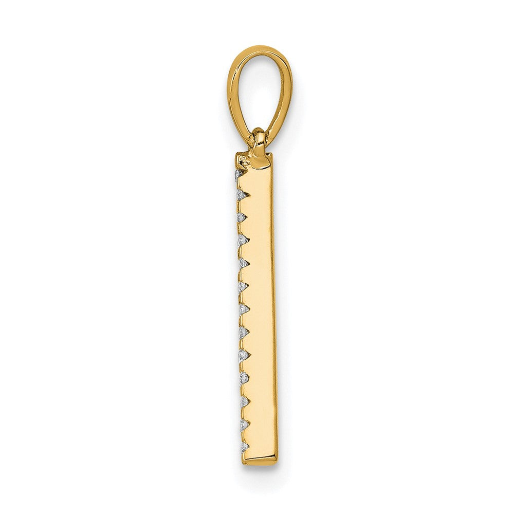 Gold Diamond Letter A Initial Pendant Necklace - Model PM5222A-010-YA - Charlie & Co. Jewelry