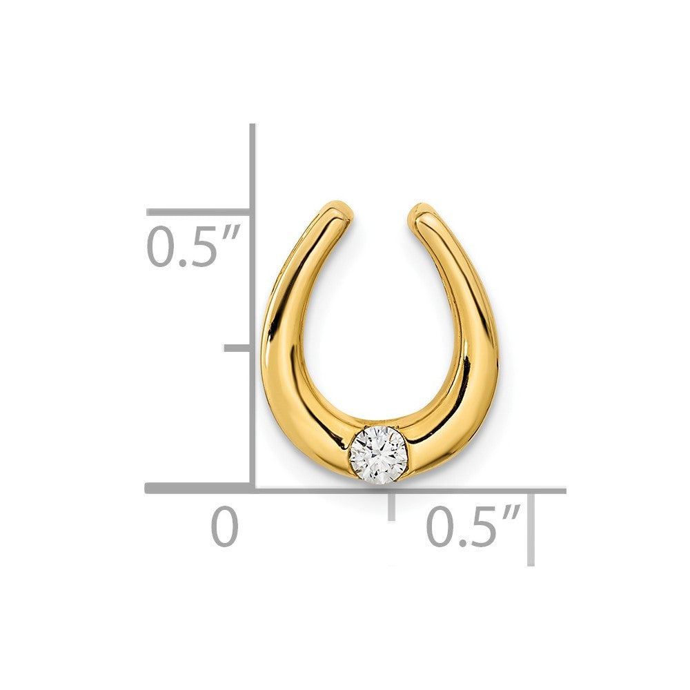 Gold Polished Fancy Diamond Chain Slide - Model PM5918-007-YA - Charlie & Co. Jewelry