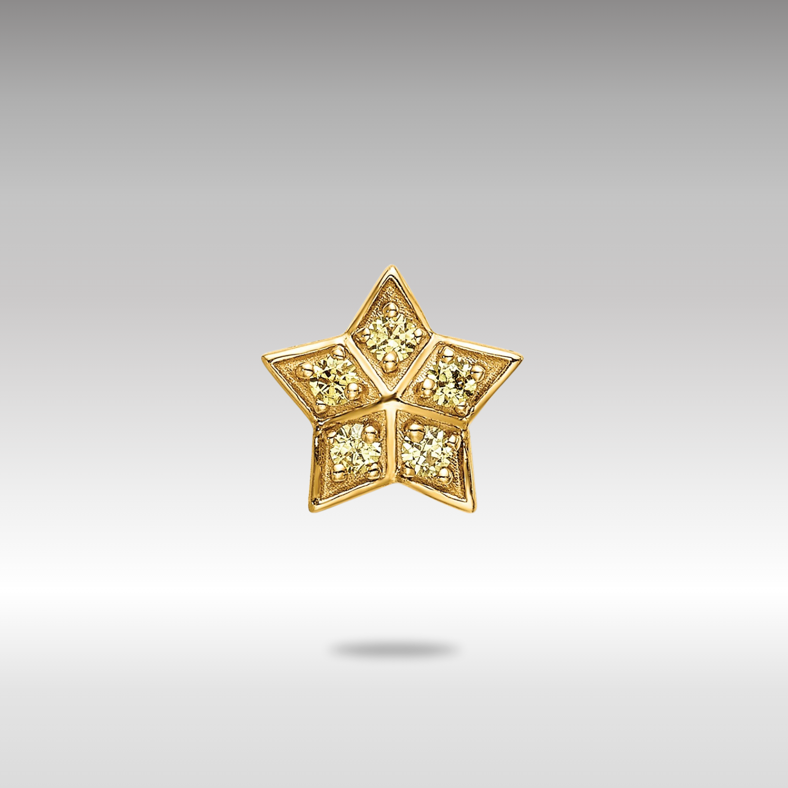 Gold Yellow Sapphire Star Necklace Pendant Model-PM6609-SAY-YA - Charlie & Co. Jewelry