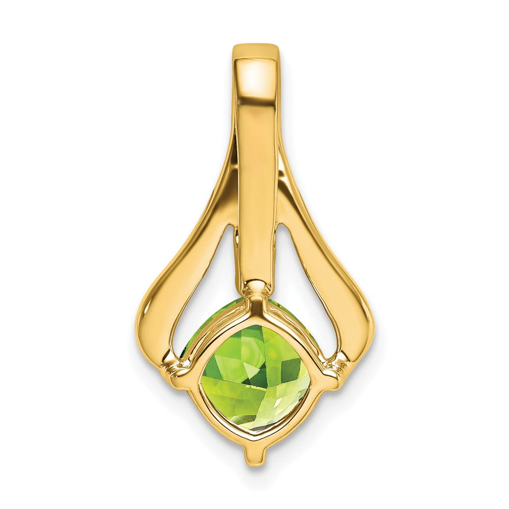 Charlie & Co Jewelry | 14k Peridot And Diamond Pendant - Model PM7032-PE-002-YA