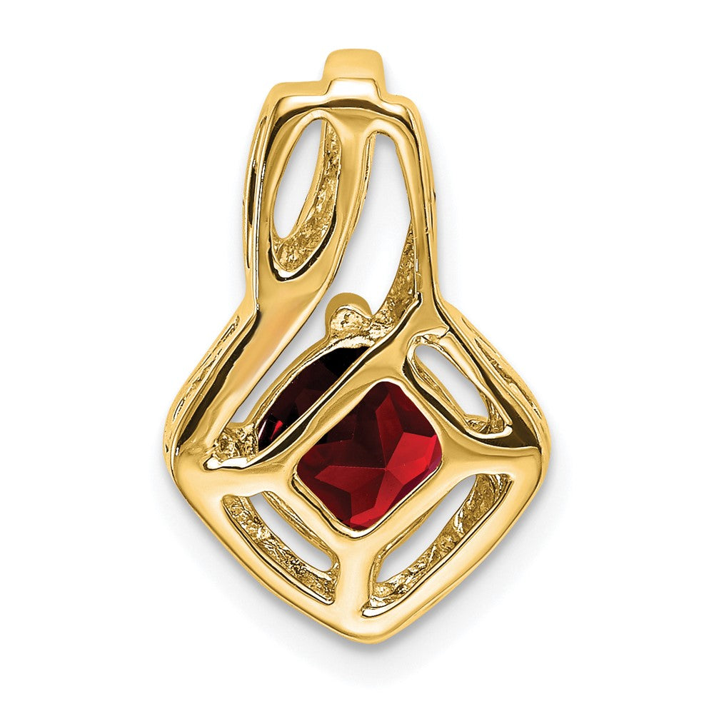 Charlie & Co Jewelry | 14k Garnet And Diamond Pendant - Model PM7034-GA-001-YA