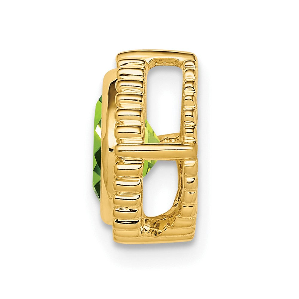Charlie & Co Jewelry | 14k Cushion Peridot Chain Slide - Model PM7201-PE-Y