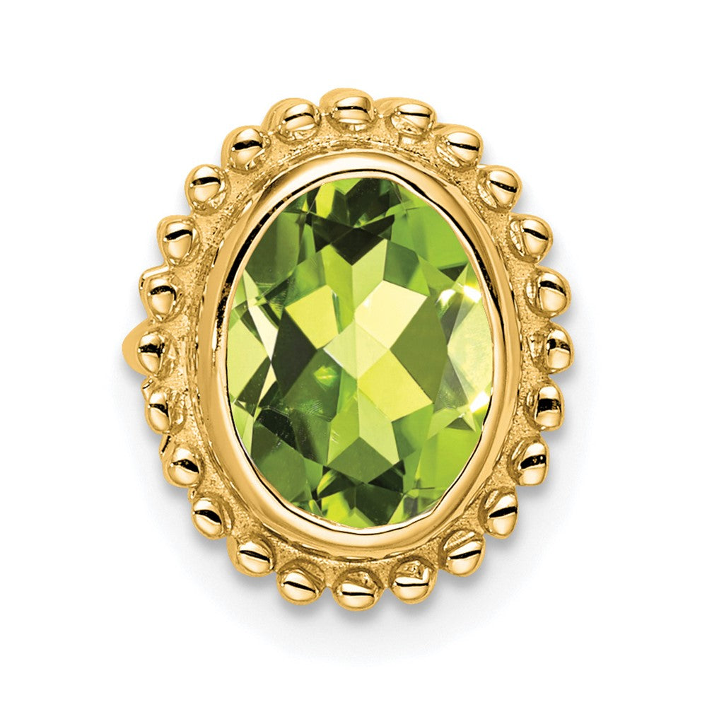 Charlie & Co Jewelry | 14k Oval Peridot Chain Slide - Model PM7202-PE-Y