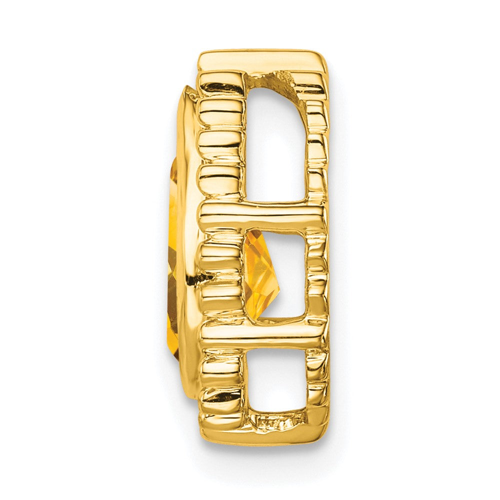 Charlie & Co Jewelry | 14k Pear Citrine Chain Slide - Model PM7203-CI-Y