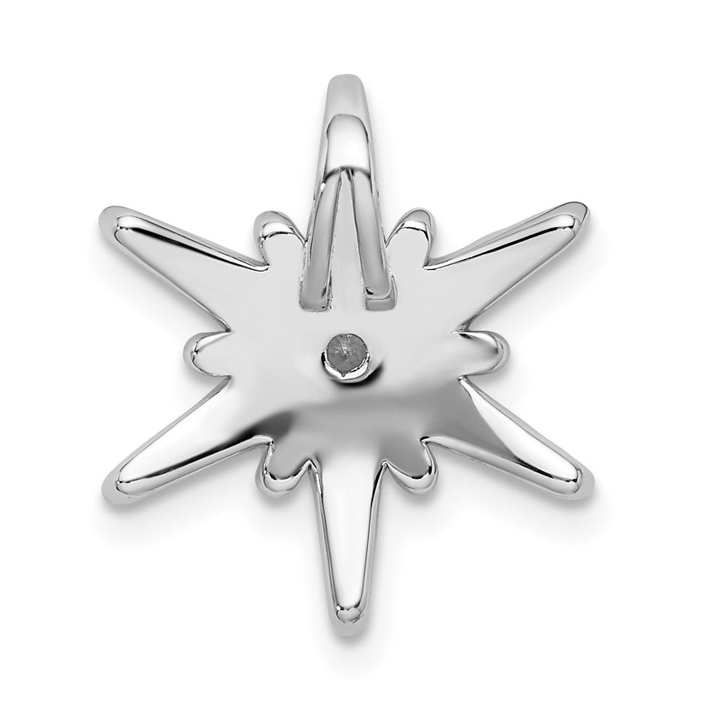 White Gold Diamond Star Necklace Pendant Slide Model-PM7926 - Charlie & Co. Jewelry