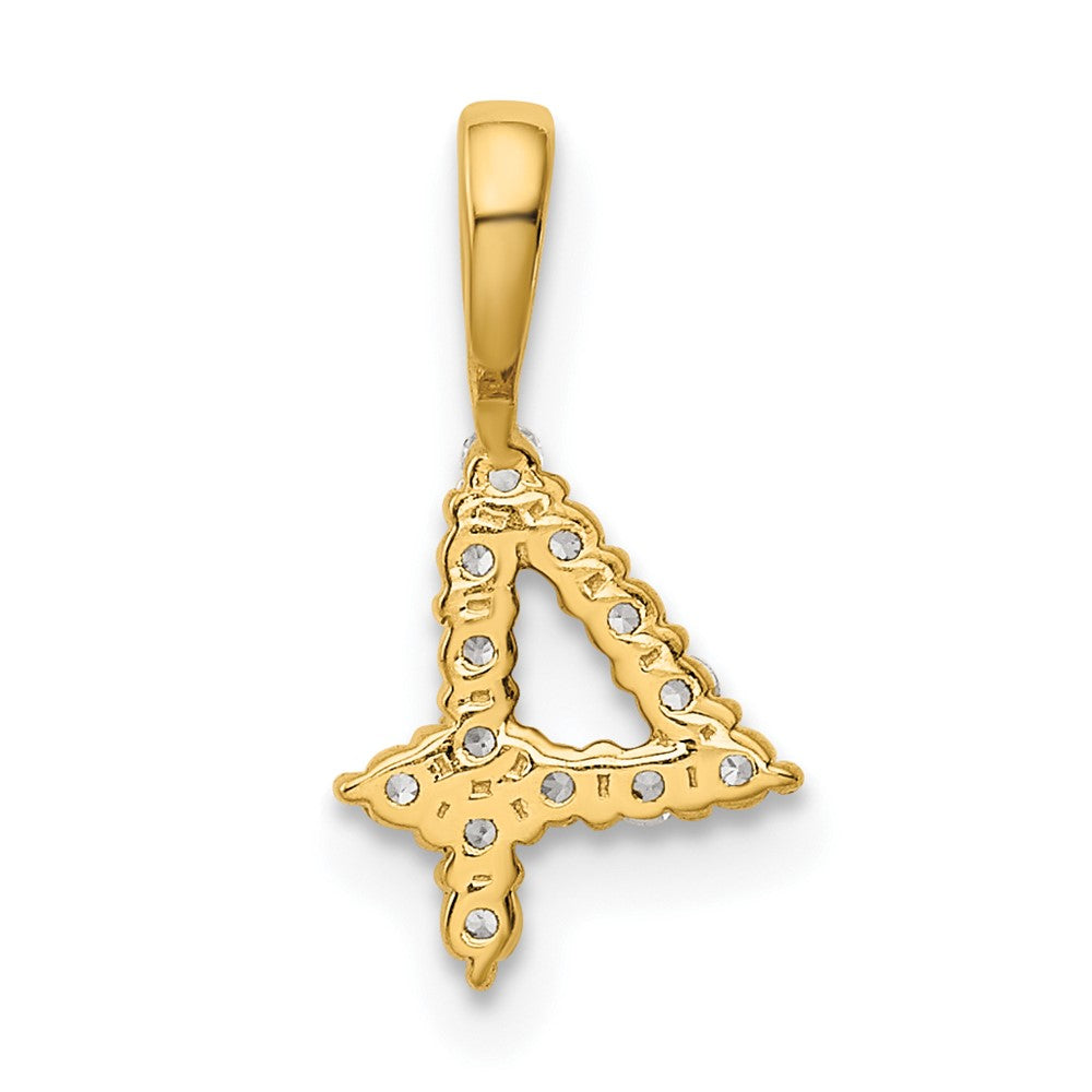 Charlie & Co Jewelry | 14k Diamond Number 4 Pendant - Model PM8369-4-013-YA