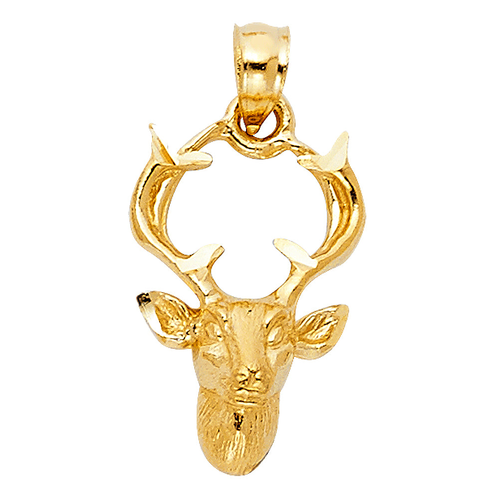 Gold Buck or Deer Pendant - Charlie & Co. Jewelry