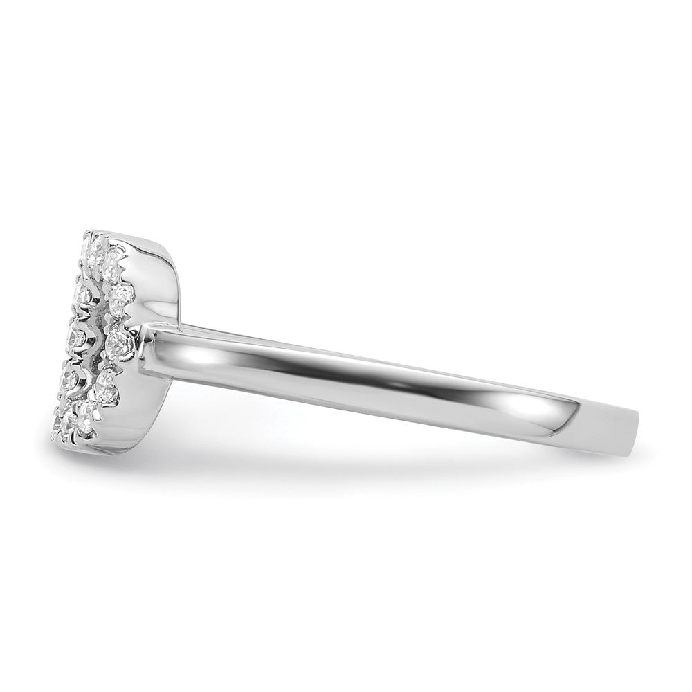 White Gold Lab Grown Diamond VS/SI FGH Initial D Adjustable Ring Model-RM10277D-017-WLG - Charlie & Co. Jewelry