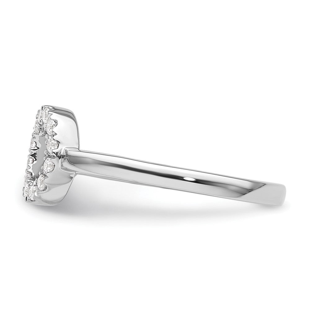 White Gold Lab Grown Diamond VS/SI FGH Initial O Adjustable Ring Model-RM10277O-017-WLG - Charlie & Co. Jewelry