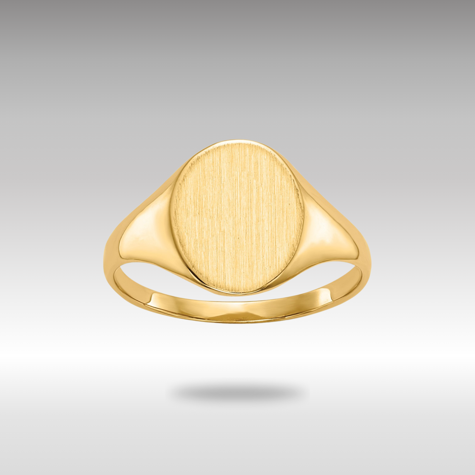 Gold Closed Back Signet Ring Model-RS101 - Charlie & Co. Jewelry