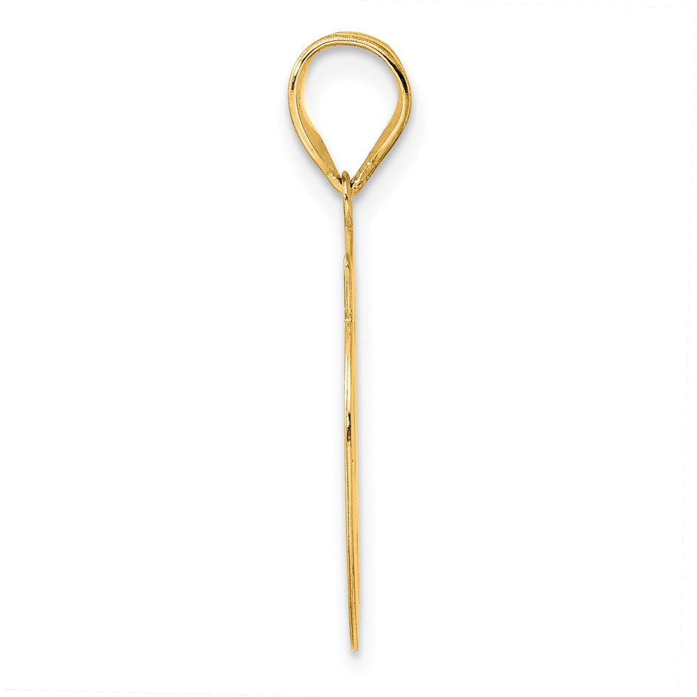 Charlie & Co Jewelry | 14k Brushed Border Script Number 99 Pendant - Model SCN99