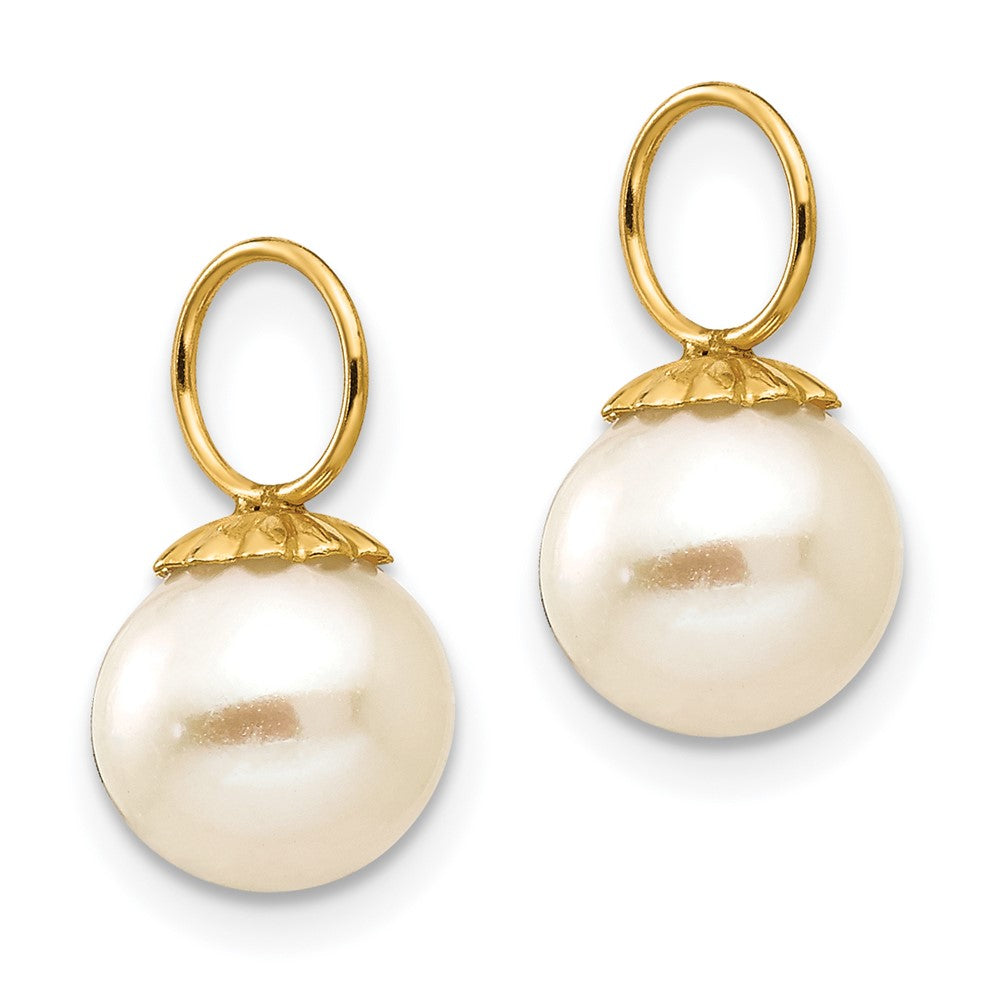 Gold Madi K FW Cultured Pearl Hoop Enhancers Model-SE2218 - Charlie & Co. Jewelry