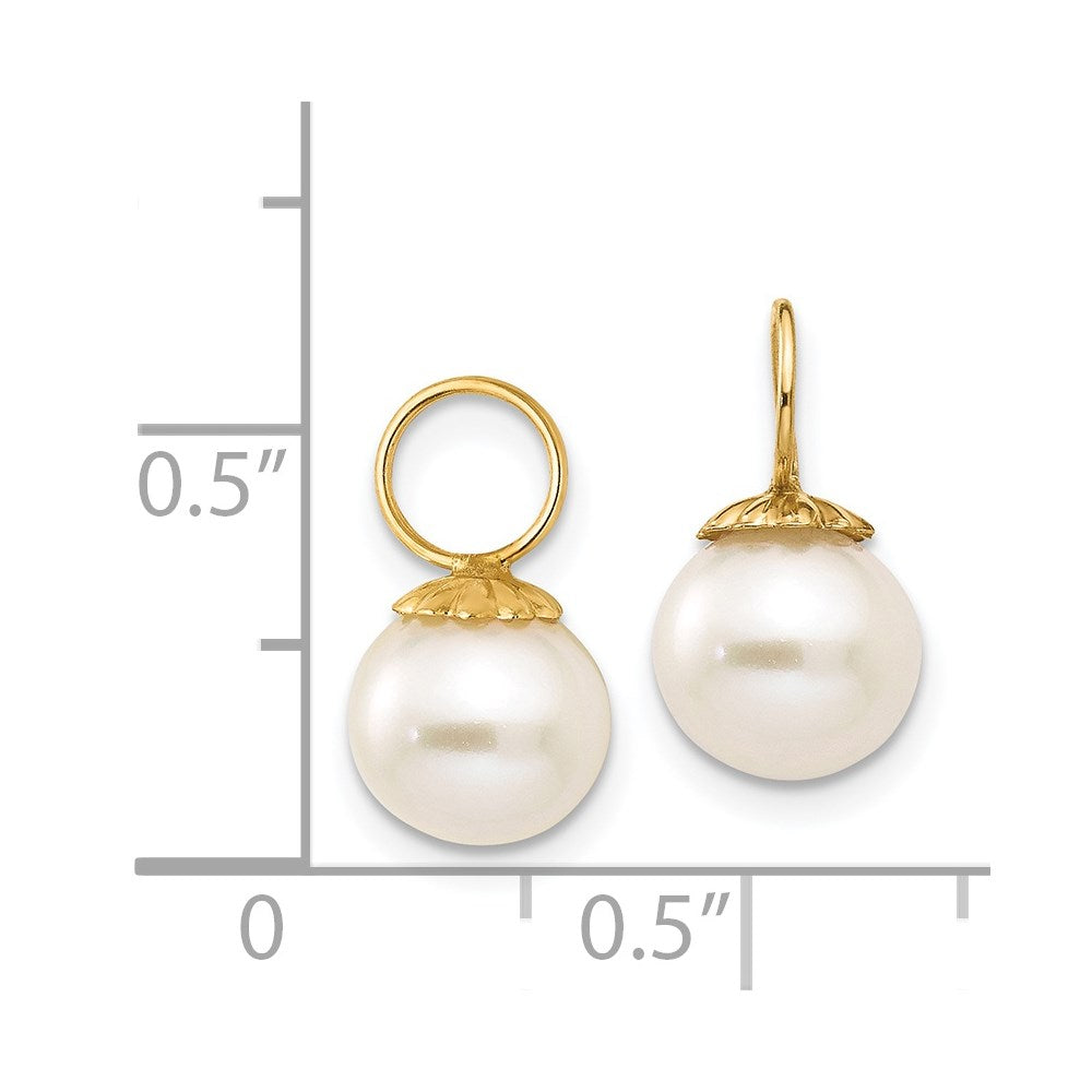 Gold Madi K FW Cultured Pearl Hoop Enhancers Model-SE2218 - Charlie & Co. Jewelry