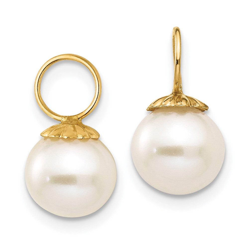 Gold Madi K FW Cultured Pearl Hoop Enhancers Model-SE2218 - Charlie & Co. Jewelry