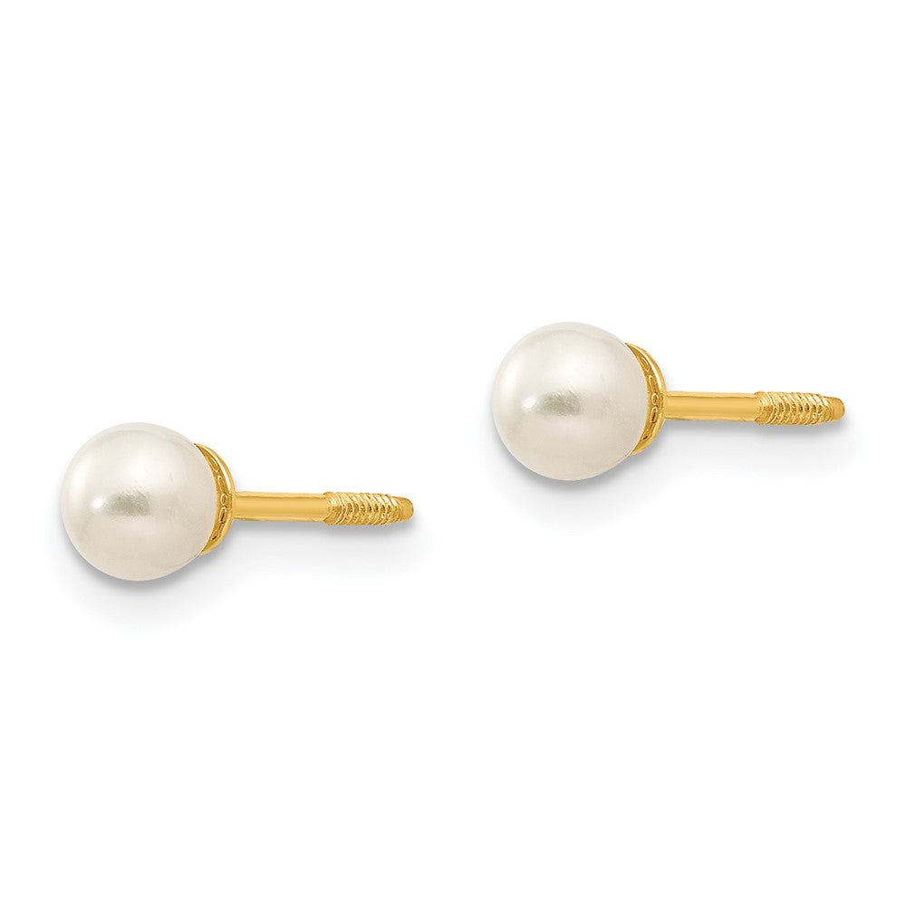 Gold Madi K Reversible 3.75-4mm FW Cultured Pearl and Gold Bead Earrings - Model SE262 - Charlie & Co. Jewelry