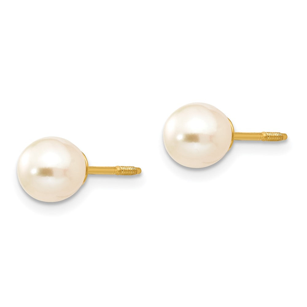 Gold Madi K Reversible FW Cultured Pearl and Bead Earrings - Model SE263 - Charlie & Co. Jewelry