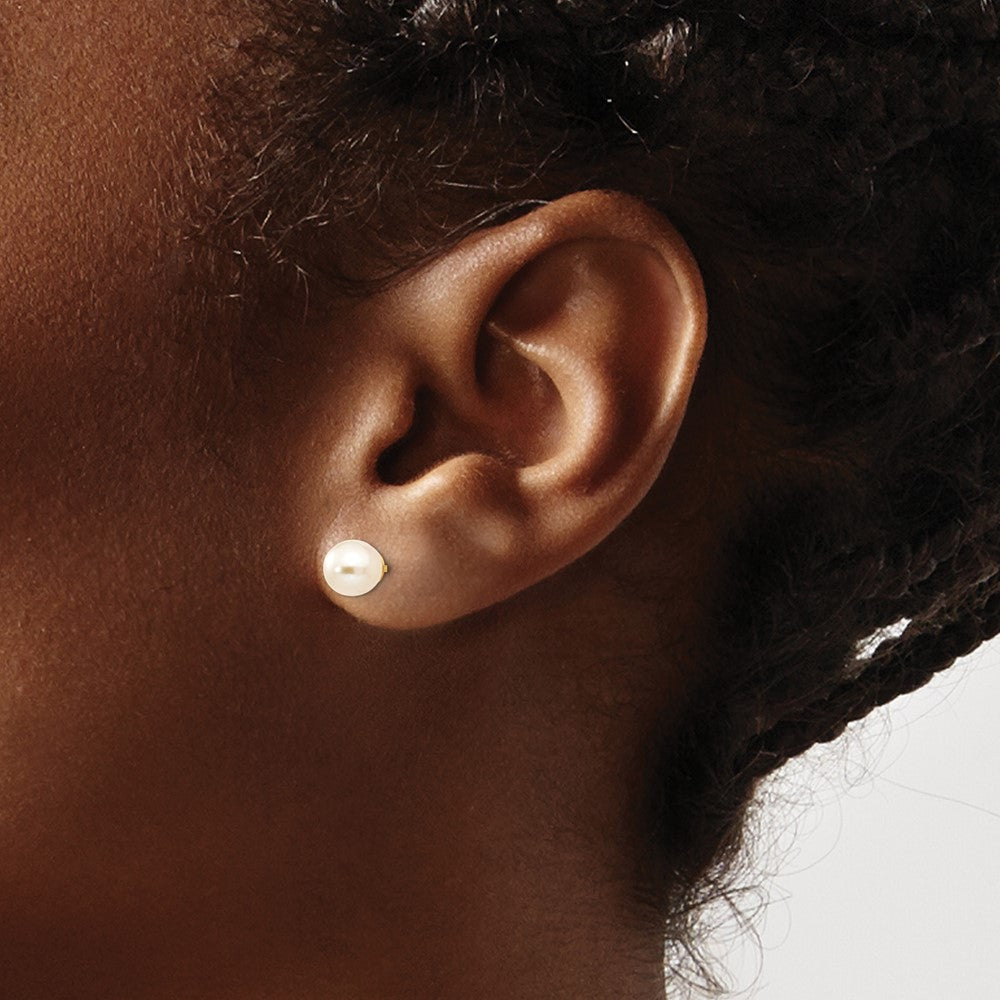 Gold Madi K Reversible FW Cultured Pearl and Bead Earrings - Model SE263 - Charlie & Co. Jewelry