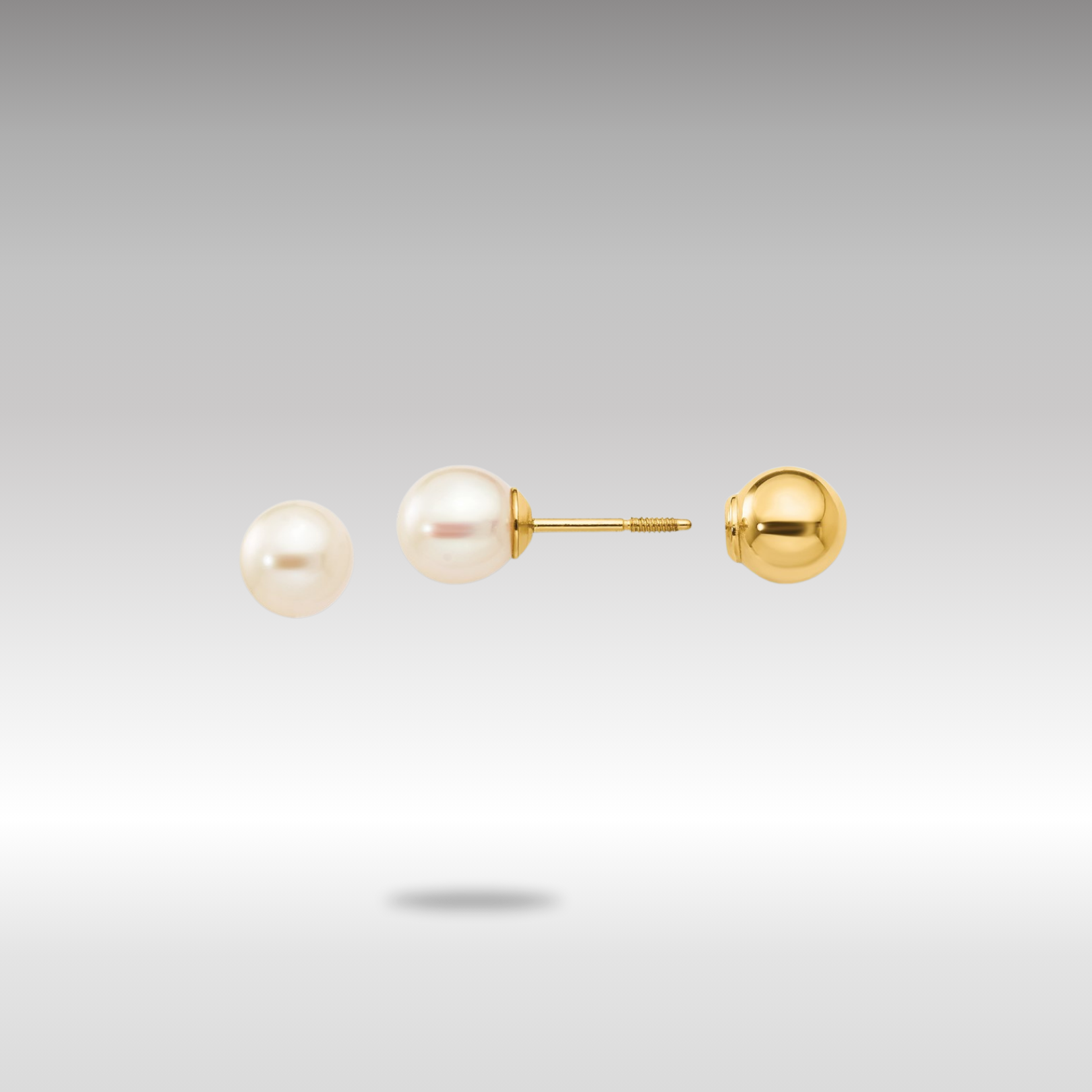 Gold Madi K Reversible FW Cultured Pearl and Bead Earrings - Model SE263 - Charlie & Co. Jewelry