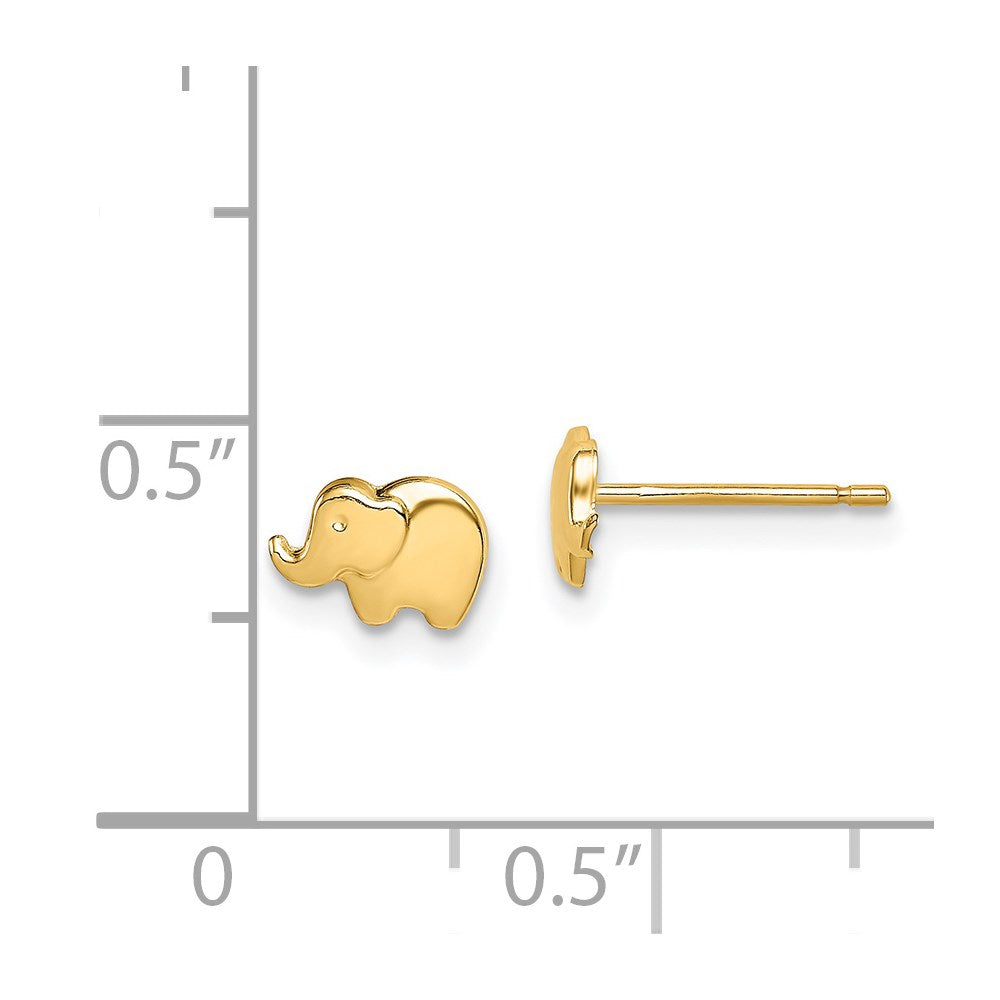 14K Gold Madi K Elephant Post Earrings - Charlie & Co. Jewelry
