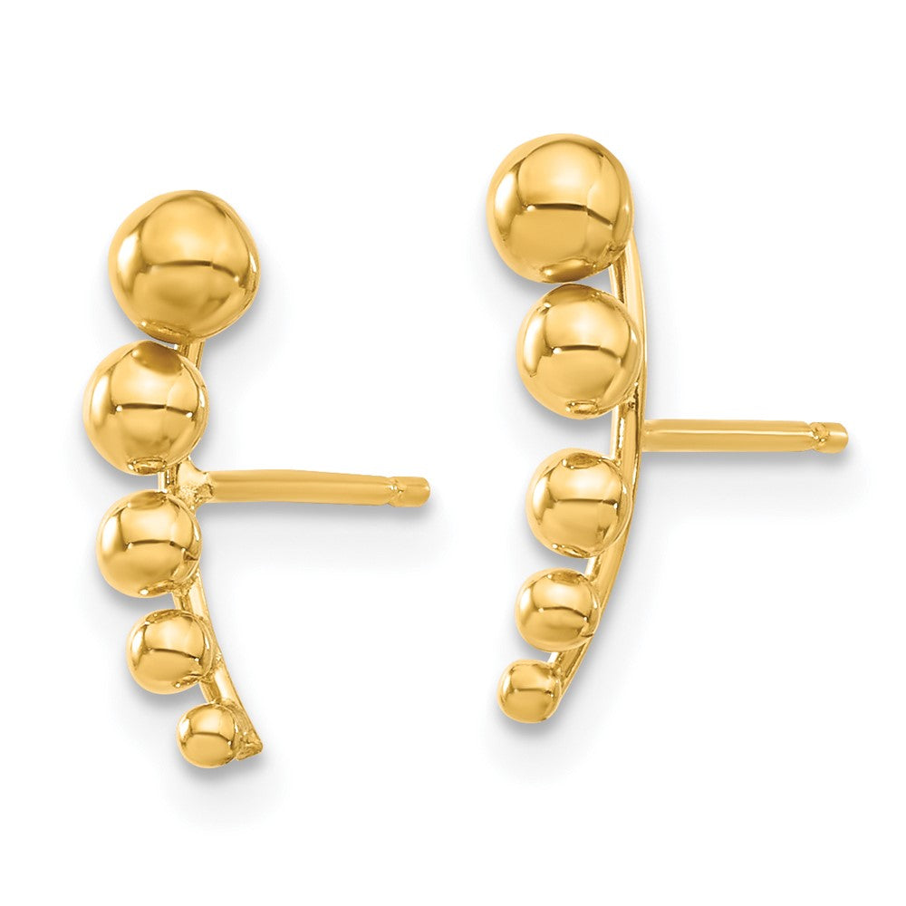 Gold Madi K Graduated Ball Post Earrings - Model SE2988 - Charlie & Co. Jewelry