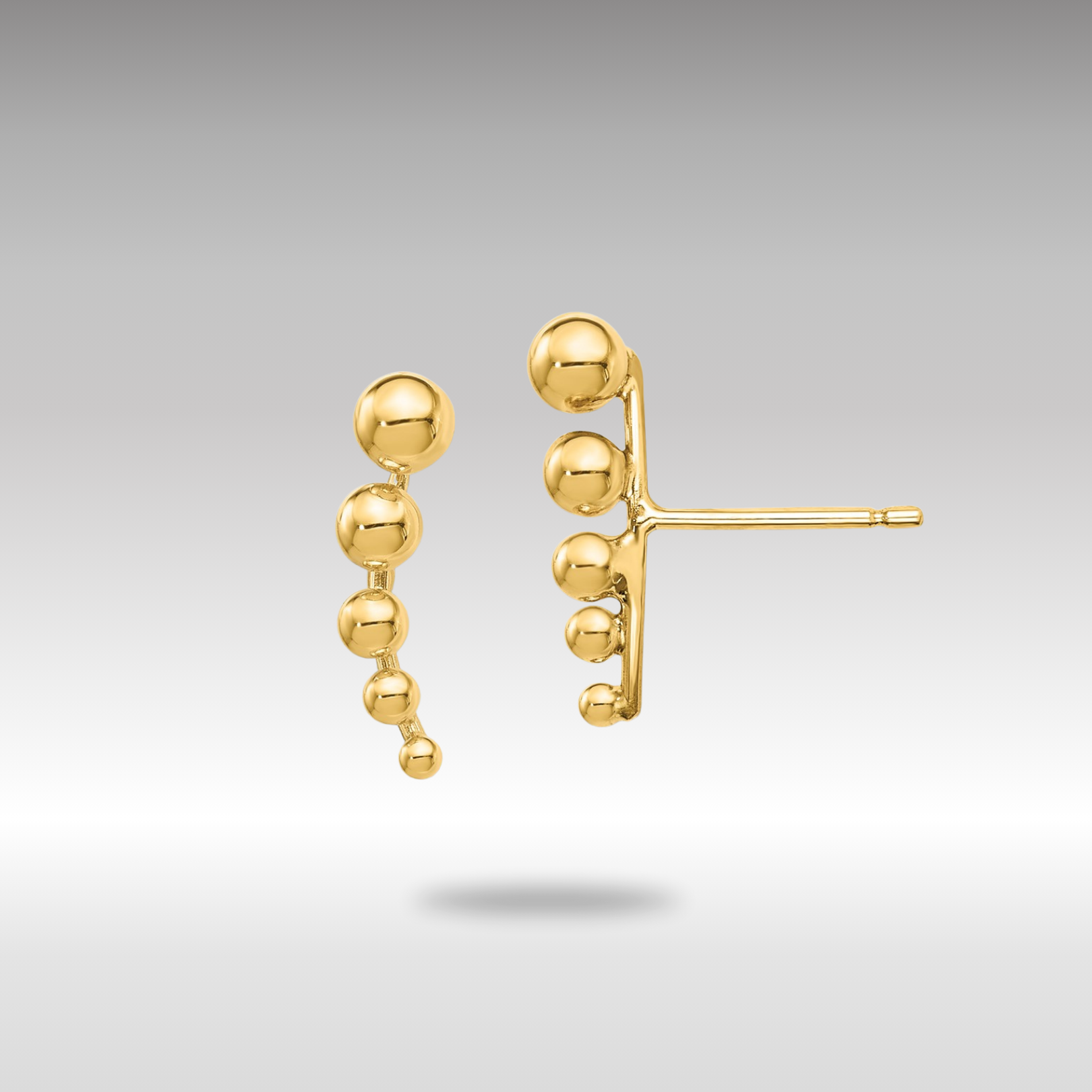Gold Madi K Graduated Ball Post Earrings - Model SE2988 - Charlie & Co. Jewelry