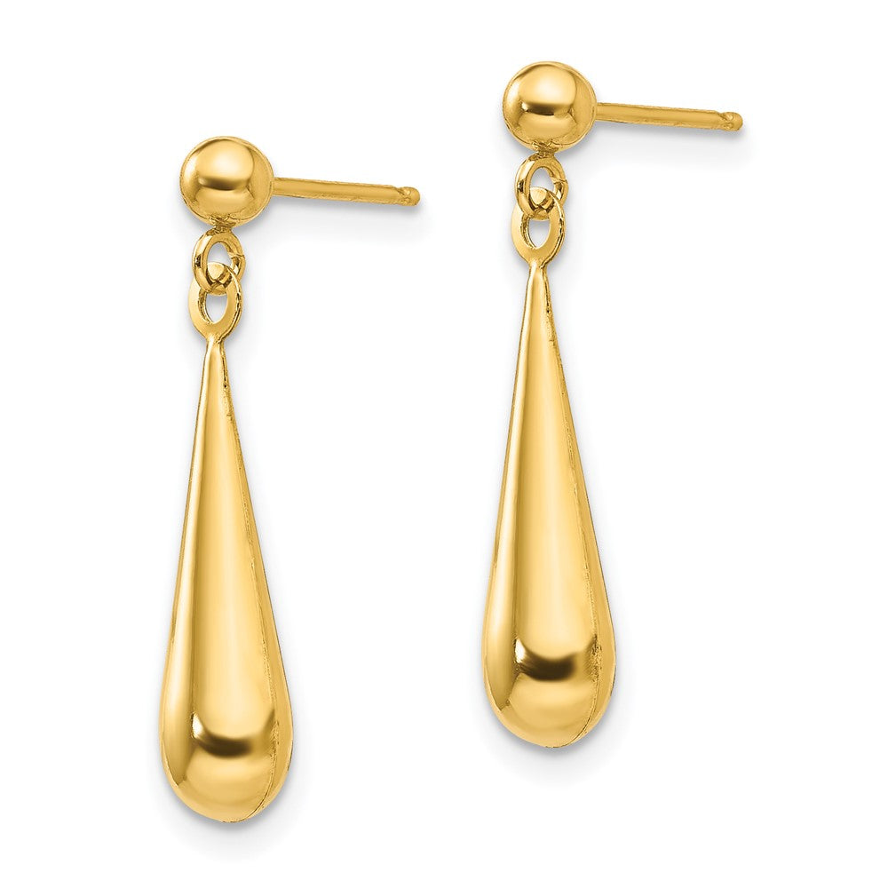 Gold Madi K Teardrop Dangle Post Earrings - Model SE712 - Charlie & Co. Jewelry