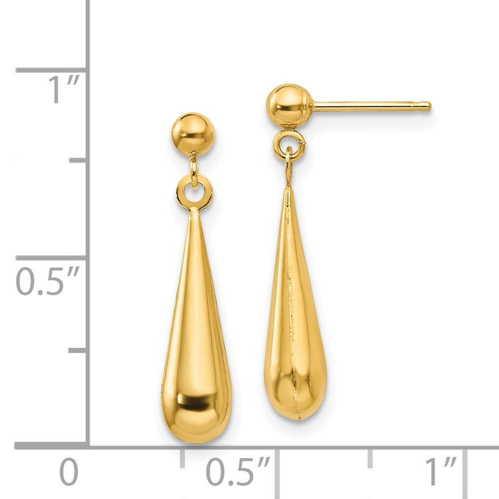 Gold Madi K Teardrop Dangle Post Earrings - Model SE712 - Charlie & Co. Jewelry