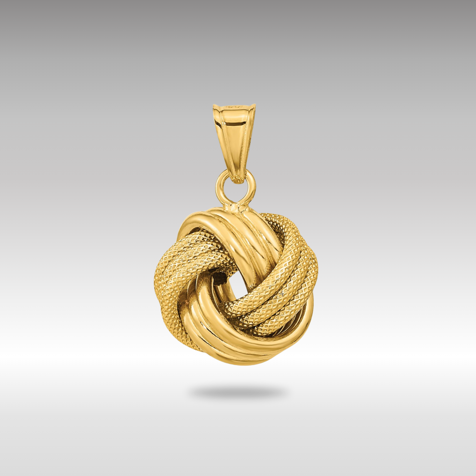 Gold Love Knot Necklace Pendant Model-SF2478 - Charlie & Co. Jewelry