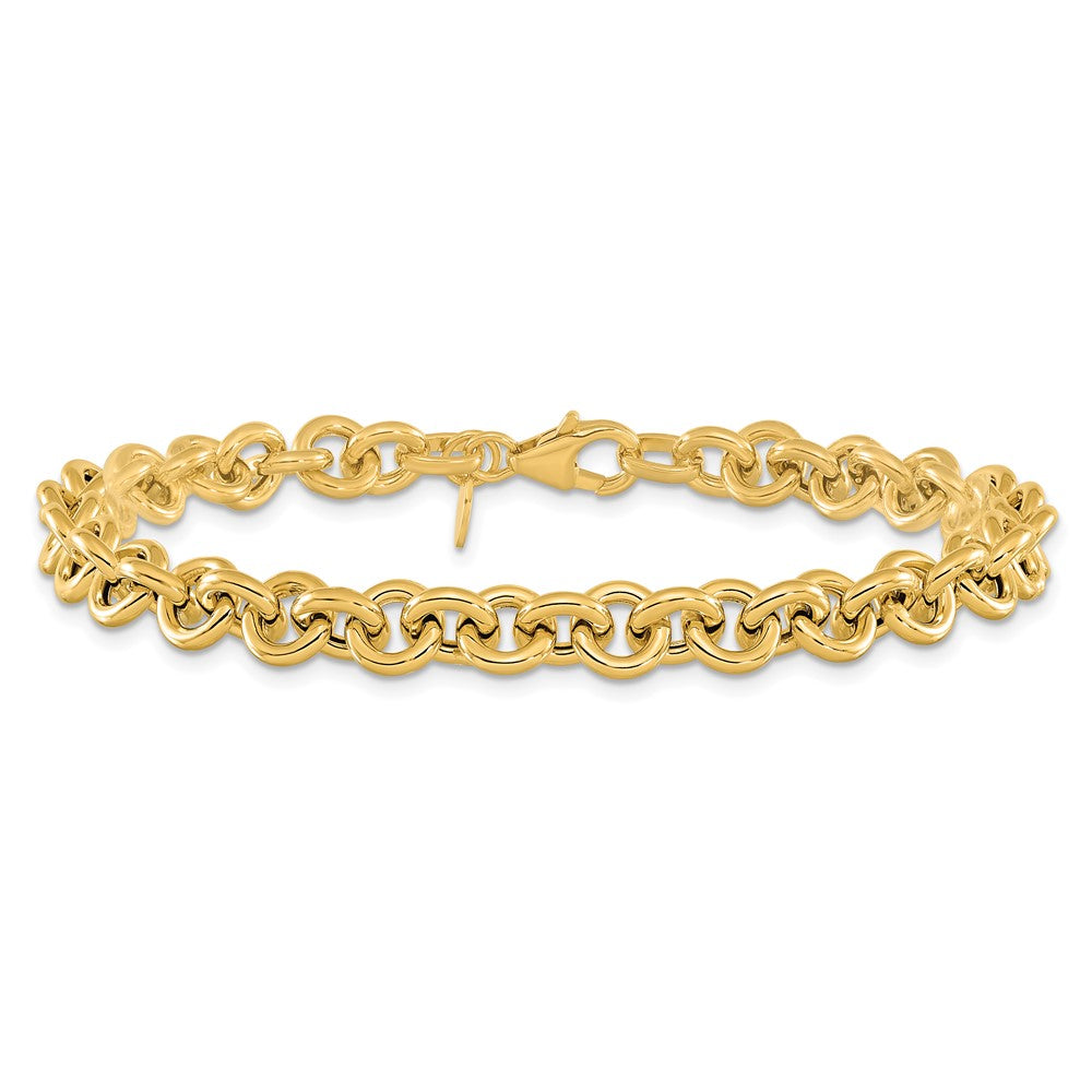 Charlie & Co Jewelry | 14k Polished Fancy 6.5mm Rolo Link Bracelet - Model SF2600