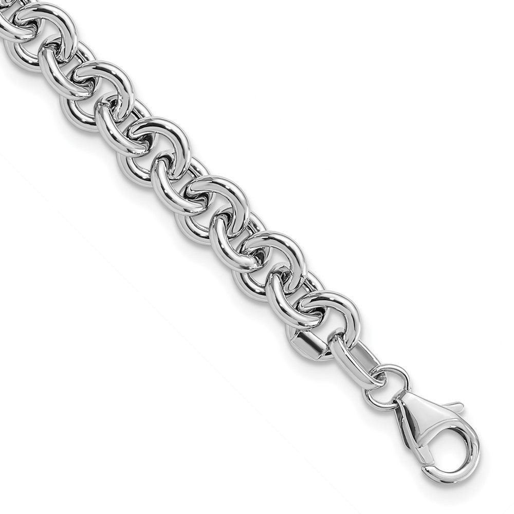 Charlie & Co Jewelry | 14k White Polished Fancy 6.5mm Rolo Link Bracelet - Model SF2601
