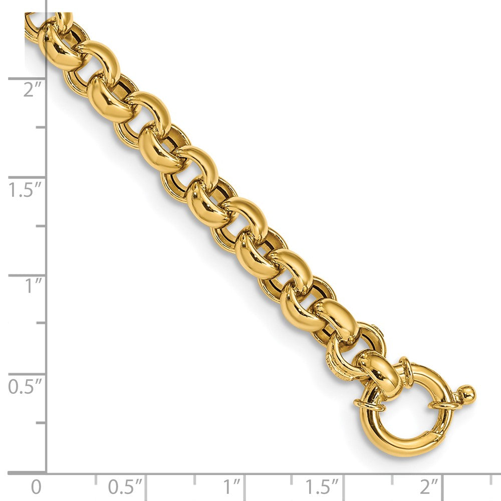 Charlie & Co Jewelry | 14k Polished Fancy Rolo Link Bracelet - Model SF2606