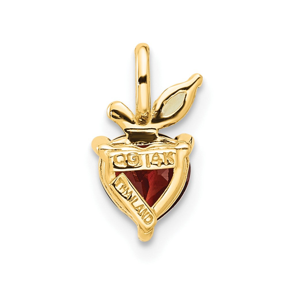 Charlie & Co Jewelry | 14k Gold Garnet And Peridot Apple Chain Slide - Model SF3071P