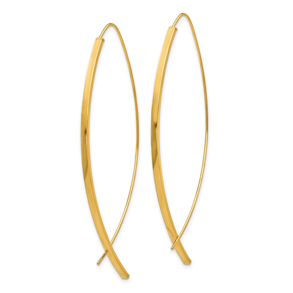 Gold 1.75mm Square Tube Wire Threader Earrings Model-TF1324 - Charlie & Co. Jewelry