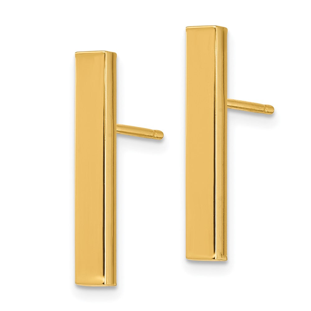 Gold Polished 3mm Post Earrings - Model TF1379 - Charlie & Co. Jewelry