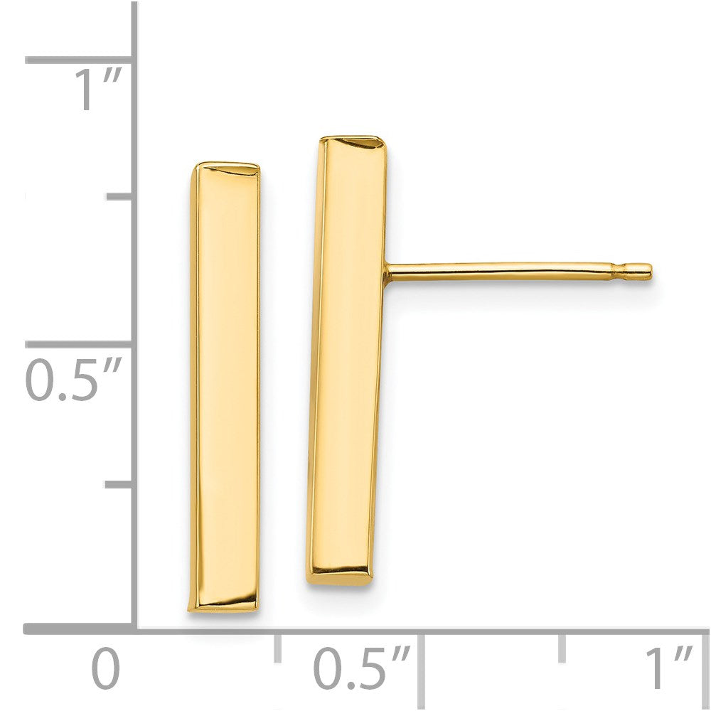 Gold Polished 3mm Post Earrings - Model TF1379 - Charlie & Co. Jewelry